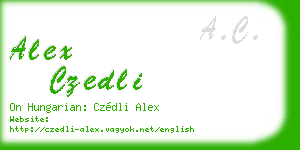 alex czedli business card