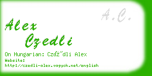 alex czedli business card